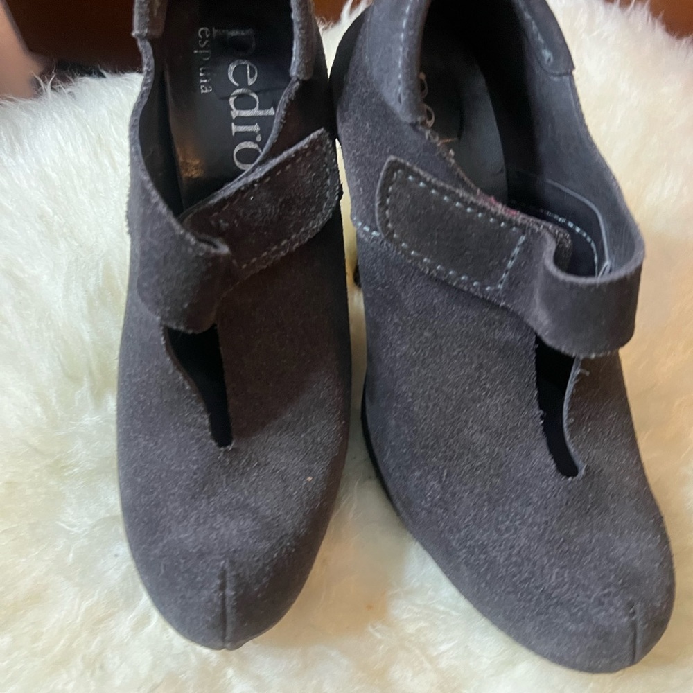 Pedro Garcia Dark Gray Suede Ankle Booties size 8.5 - Picture 4 of 4